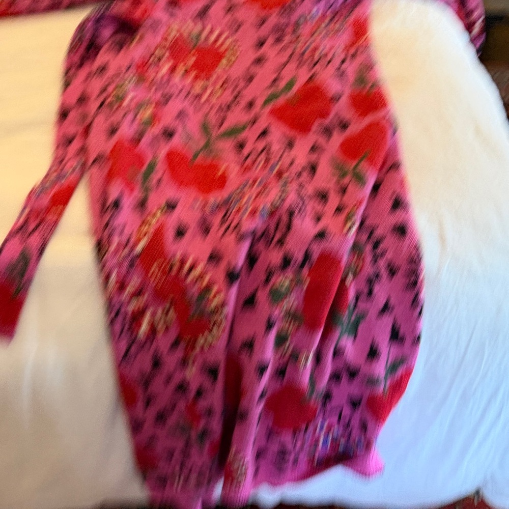 Farm Rio Pink and Red Patterned Knit Dress - Picture 4 of 4